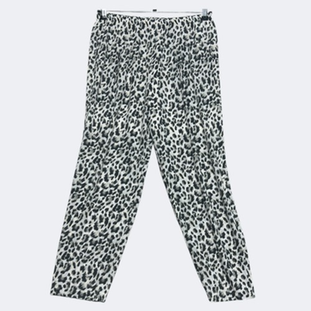 NYDJ‎ Pants Womens S Black Cheetah Print Pull On Partially Lined Pockets Smooth
